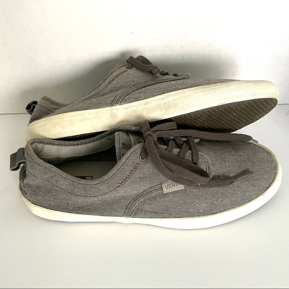 vans Off the Wall Skateboard Shoes Classic Styling Gray Fabric - Picture 4 of 6